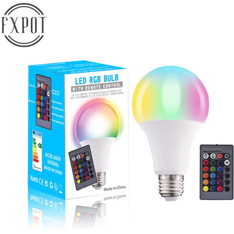 Ampoule LED RGB Intelligente Tuya 15W A80 E27, Contrôle App + Télécommande, Dimmable avec Mémoire, AC85-265V (1/5)