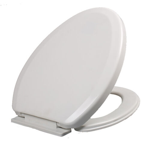 Abattant WC, Lunette de Toilette avec fonction à fermeture en douceur Siège de Toilette descente lente, Abattant de Toilette avec Frein de Chute, Cuvette WC (1/5)