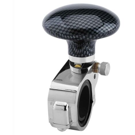 Bouton de Direction, Bouton de Volant Boule Auxiliaire Bouton de Poignée de Commande Pince de Bouton de Rotation pour Faciliter la Manipulation de Véhicule (Carbon Fiber) (1/4)