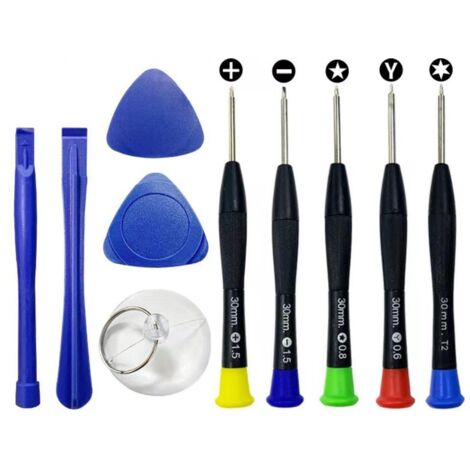 Ensemble de tournevis 10 pièces pour outils d'entretien et de démontage de montre de tablette de téléphone portable (1/4)