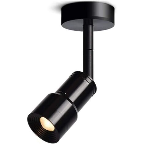 Projecteur monté en surface led plafonnier downlight fond applique plafonnier projecteur nordique zoom projecteur 3W/noir/3000K (1/5)