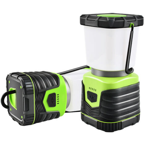 Lampe de camping LED rechargeable, 1000 lumens, 4 modes d'éclairage, 5000 mAh, étanche IP44, lampe LED pour le camping, les pannes de courant, les ouragans, câble USB inclus, taille:918(LH)cm , hauteu (1/5)