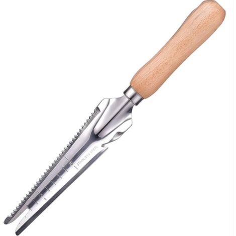 Désherbeur Manuel Outil Gouge De Désherbage en Acier Inoxydable avec Poignée Bois Outil De Désherbage du Jardin,Outil De Tonte, Extracteur De Mauvaises Herbes, Pelle De Désherbage (1/5)
