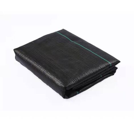 Tissu résistant à l'herbe, tissu noir résistant à l'herbe, couverture de protection contre les mauvaises herbes durable tapis de contrôle des mauvaises herbes de jardinage en plein air 15m par pièce (1/5)