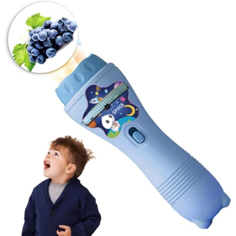 Lampe de poche à projection, lampe de poche pour enfants, projecteur de lampe de poche de sécurité et de protection de l'environnement, veilleuses d'apprentissage éducatif Dormir stimule l'imagination (1/5)