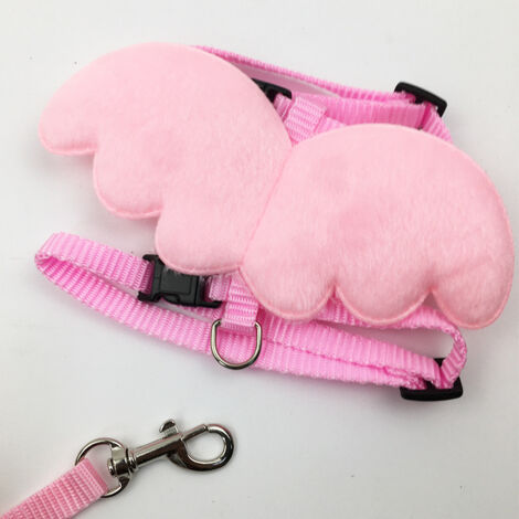 1 harnais et laisse réglable pour lapins, chatons, furets et autres petits animaux (rose) 1pc (1/4)