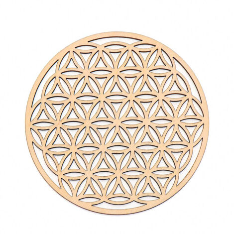 Sous-verres, sous-verres en bois avec motif Fleur de Vie, 10 pcs, taille 10x10 cm. - Panneaux de bois sous verre. Décoration parfaite pour votre maison, bar (fleur de vie) (1/3)