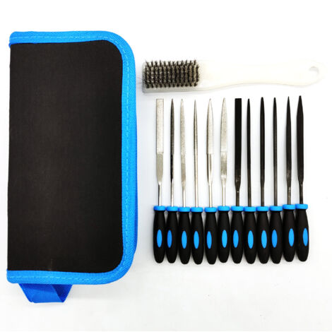 Ensemble d'outils de lime, ensemble de 13 limes en plastique et de brosses de nettoyage (1/4)