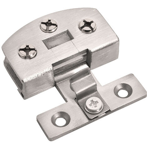 Argent 4pcs largeur 35mm diamètre intérieur 9mm clips de charnière en verre, charnières pliantes en verre, charnières en alliage de zinc en verre, charnières en verre réglables avec vis, pour portes e (1/5)