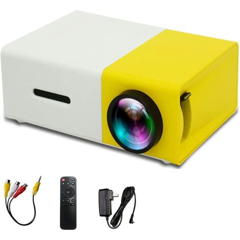 Portable Movie Retroprojecteur Soutenir 1080p，Prise en Charge du téléphone Portable/AV/Micro SD/Hdmi/USB，LED vidéoprojecteur