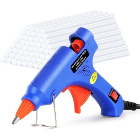 Mini pistolet à colle à chaud + 30 bâtons de colle transparents pour bricolage et réparations rapides dans la maison & bureau, 20 W (1/5)