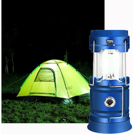Lampe portative d'urgence extérieure pour tente de camping (bleu) (1/5)