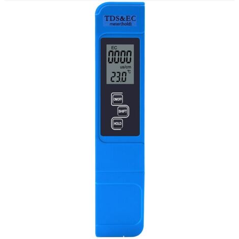 Analyse de la qualité de l'eau de la piscine Stylo TDS à 3 boutons Stylo de test de la qualité de l'eau Thermomètre TDS et EC Trois en un Stylo de test de la qualité de l'eau de conductivité 30x14x154 (1/3)