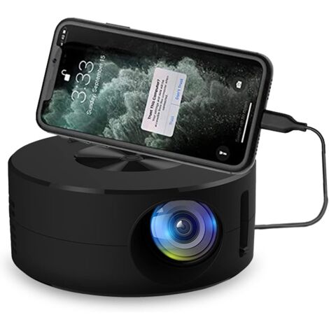 Mini Projecteur de Poche, Projecteurs de Film Portables Intelligents, Batterie Rechargeable Intégrée et Haut-Parleur, Projecteur de Voyage Vidéo 1080p