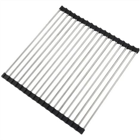 Egoutoire Vaisselle Cuisine, Egouttoir Vaisselle Pliable, Egoutoire Vaisselle Cuisine INOX, Égouttoir à Vaisselle de Comptoir pour Évier, Tapis Egouttoir Vaisselle, 43 x 35 cm (1/5)