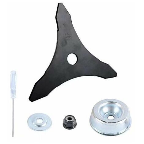 3T Lame de Débroussailleuse avec kit d'entretien d'accessoire d'adaptateur de lame de tondeuse à gazon de Machine de jardinage