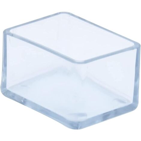 Couvre-pieds de chaise, tête anti-rayures en PVC, couvre-pieds de protection anti-rayures pour pieds de chaise carré transparent 35  35 mm lot de 12 (1/5)