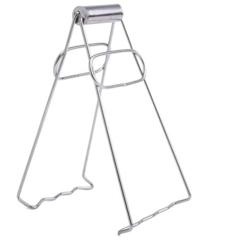 Assiette en acier inoxydable pince bol clip pince. (1/5)
