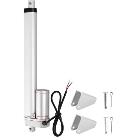 1000N 250mm Actionneur Linéaire Electrique CC 12V IP54 Alliage d'Aluminium Verin Electrique Contrôle de Mouvement Linéaire du Mobilier Pousser Tirer 14mm/s pour Lit Canapé Electrique Fauteuil