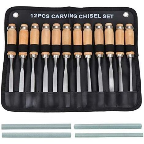 Jeu de ciseaux à main en bois sculpté, outil de ciselage pour le travail du bois 12 en 1 - 1pc (1/5)