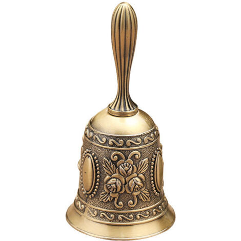 Cloche, Cloche, Cloche de service de restaurant, Cloche de table Cloche classique pour école, Dîner de réception, Service hôtelier, Bronze, 5,5 x 5,5 x 11,3 cm (1/5)