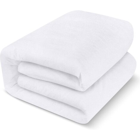 Literie protège-matelas imperméable 150 x 200 x 30 cm, housse de matelas en serviette de qualité supérieure, housse de couette respirante et élastique 1 (1/4)
