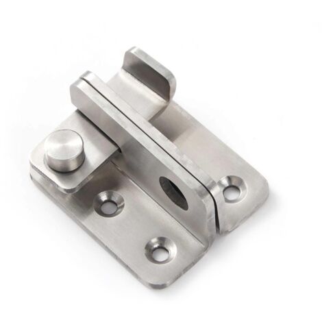 Boucle de porte en acier inoxydable épaissie salle de bain serrure de porte en bois boucle cadenas de porte loquet antivol boulon de porte accessoires de quincaillerie une pièce (1/4)