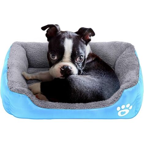 Niches pour animaux, lits pour chiens, tapis imperméables et tapis de couchage pour chatons et chiots, doux et lavables (bleu) S 45cm33cm12cm une pièce (1/5)