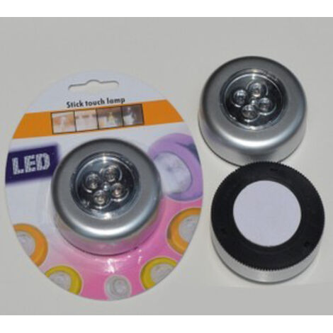 Lampe tactile LED Pat Light Veilleuse de nuit d'urgence Lampe de bureau pour armoire murale Lampe de coffre de voiture (4 lampes) 3 pièces (1/3)