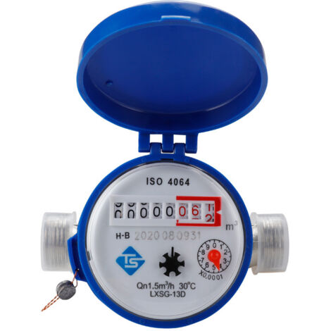Compteur d'Éau Froide, 15mm 1/2 pouce Débitmètre d'Éau pour Jardin et Maison (1/4)