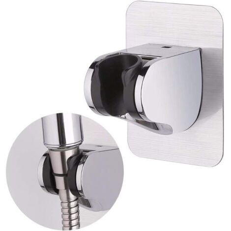 Support de douche, Autocollant Support de Pomme de Douche Mural Détachable Avec à Angle Réglable, Imperméable, Heavy Duty, mural pour salle de bain Hôtel (1/5)