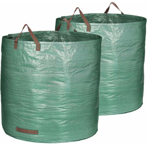 Sac de Jardin Réutilisable 300 L, Lot de 2 Sacs Vegetaux Indéchirable, Sac à Déchets de Jardin en Tissu Polypropylène Durable, Pliable (1/5)