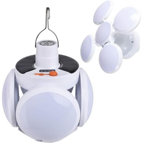 Lampe de camping LED 40W alimentée par l'énergie solaire et rechargeable par USB, 5 modes, lampe de camping étanche IP65, pour le camping, la pêche, la randonnée, la tente, taille du produit : 120137m (1/5)