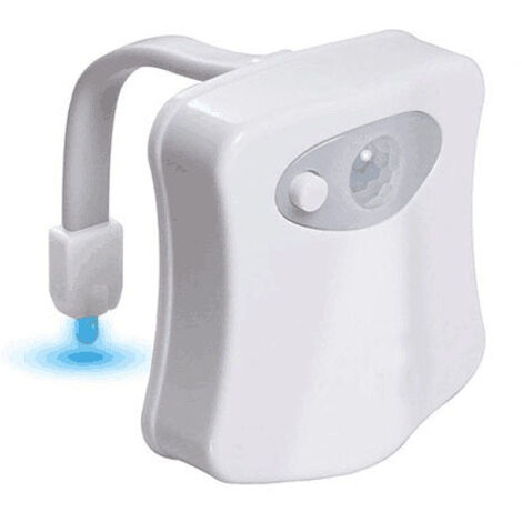 Capteur de toilette suspendu corps capteur de toilette LED couleur veilleuse-8 couleurs, 2.5W, 3 piles AAA, 1pc (1/5)