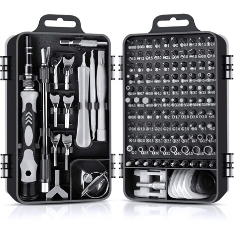 135 en 1 Outil de tournevis de réparation d'horloge de démontage de téléphone portable Jeu de tournevis en acier S2 polyvalent pour MacBook, iPhone, réparation, lunettes, bricolage, montres, smartphon (1/5)
