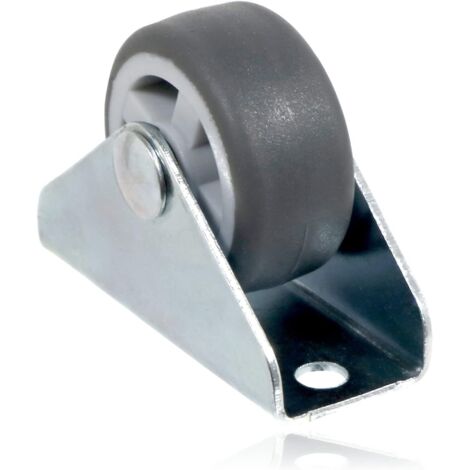 Roue pivotante 5pc Roue pivotante universelle Attachement de plaque fixe 1 'Mini roue 30mm (1/5)