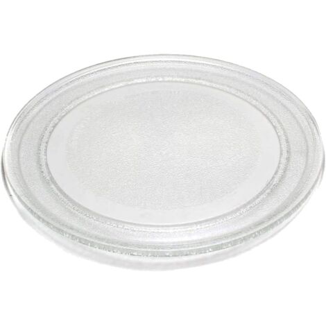 Plat en verre brillant pour four à micro-ondes, diamètre 24,5 cm, compatible avec les plats de cuisson LG et autres marques 1 couleur de verre (1/3)