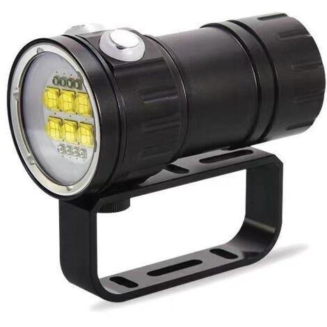 Lampe de Plongée Sous Marine IPX8 Etanche 18000LM Lampe Torche Sous l'Eau 80m Pour Photographie et Vidéo (1/5)