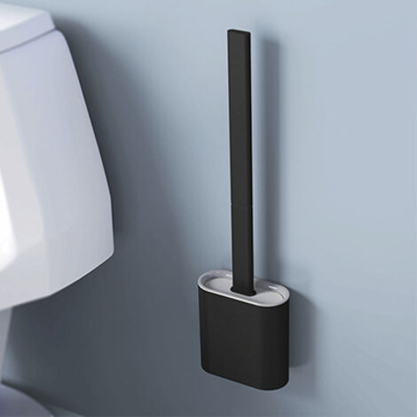 Brosse WC Silicone, Brosse WC, Brosse Toilette, Brosse Toilette Silicone, Noir, Moderne (1/5)