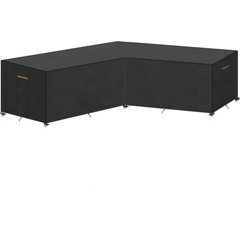 Housse pour Canapé de Jardin Couvrir Mobilier Extérieur Bâche Salon de Jardin Housse Canapé D'angle Jardin Imperméable Forme de V Housse de Protection pour Canapé 255x255x87/80cm