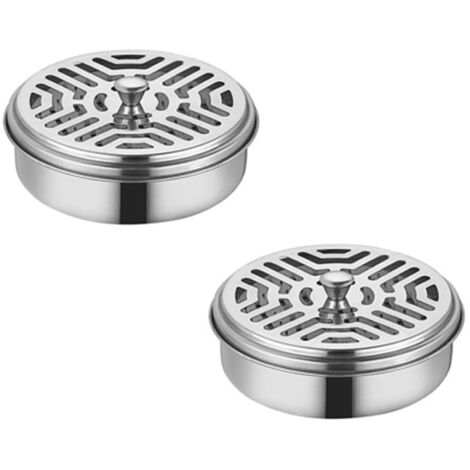 2 pièces en acier inoxydable porte-bobine anti-moustiques, porte-bobine anti-moustiques, porte-bobine anti-moustiques, pour la maison, le jardin, le camping, la pêche, les voyages en plein air (1/2)