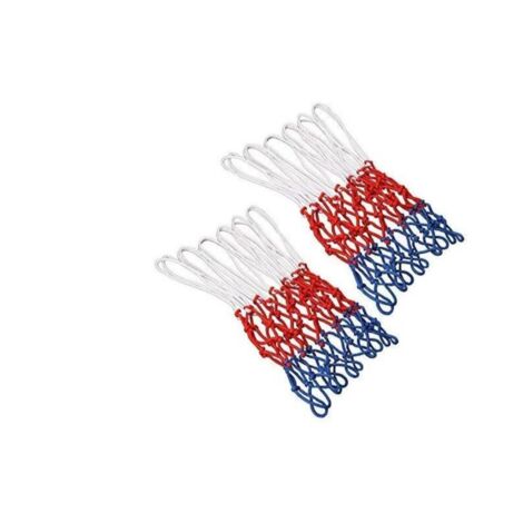 Filet de basket professionnel 2 pièces, filet de remplacement de basket-ball, filet pour panier de basket, panier de basket, 3 couleurs, filet pour panier de basket extérieur (1/5)