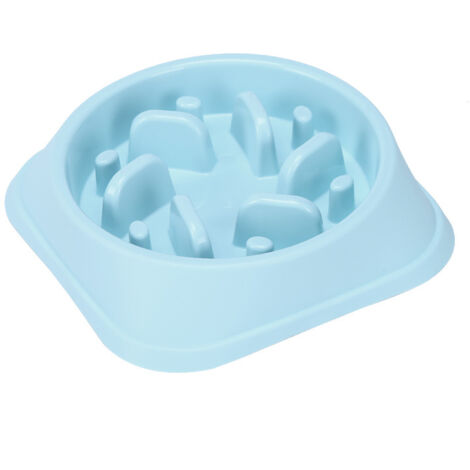 Bol de nourriture lente, bol anti-vandalisme pour chien, mangeoire interactive, bol de nourriture lente, bol de nourriture lente, bol pour animaux de compagnie 1pc bleu (1/4)