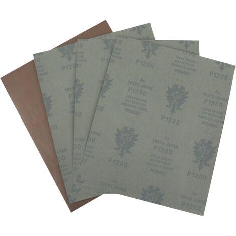 10 feuilles papier abrasif KOVAX, oxyde d’aluminium, ponçage et polissage moule, usage sec et humide (1/5)