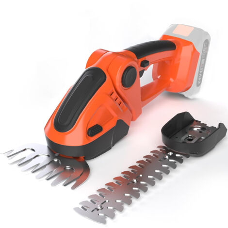 Cisaille à haie sans fil 24V 2-en-1, tondeuse à gazon avec 2 batteries et tête pivotante (1/5)