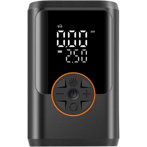 Gonfleur de pneus portable RM-07 : mono-cylindre 12V 55W, batterie lithium, écran numérique, manomètre, éclairage, câble 3m, multifonction voiture (1/5)