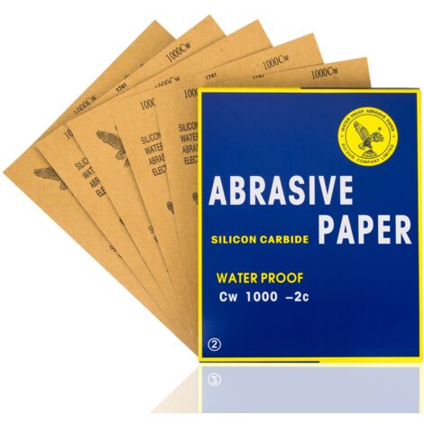 20 feuilles papier abrasif Eagle, polissage auto, grains 3000/5000/7000, sec et humide (1/5)