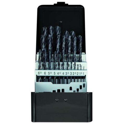 Kit forets hélicoïdaux noir acier rapide 4241, pour perçage métal (1/5)