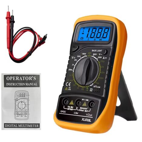 Multimètre numérique XL830L portable avec écran rétro-éclairé, précision pour électricien (1/5)