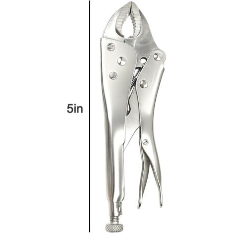 Pince à serrage 5 pouces à mâchoires rondes, 140 mm, outil de serrage industriel, diamètre de serrage max 21 mm (1/5)